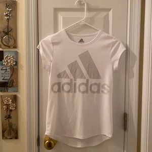 Adidas Girls Rainbow Foil Logo T-Shirt